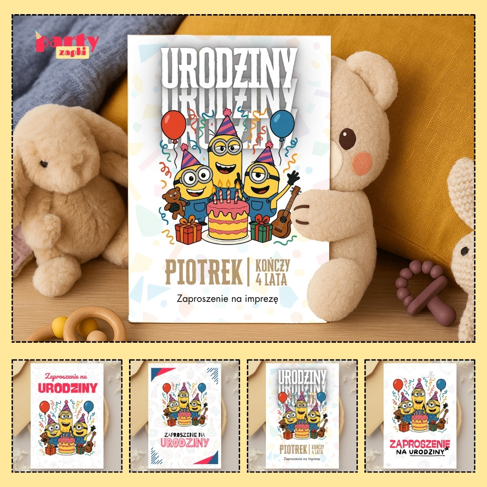 minionki zaproszenie partyzapki 01 1