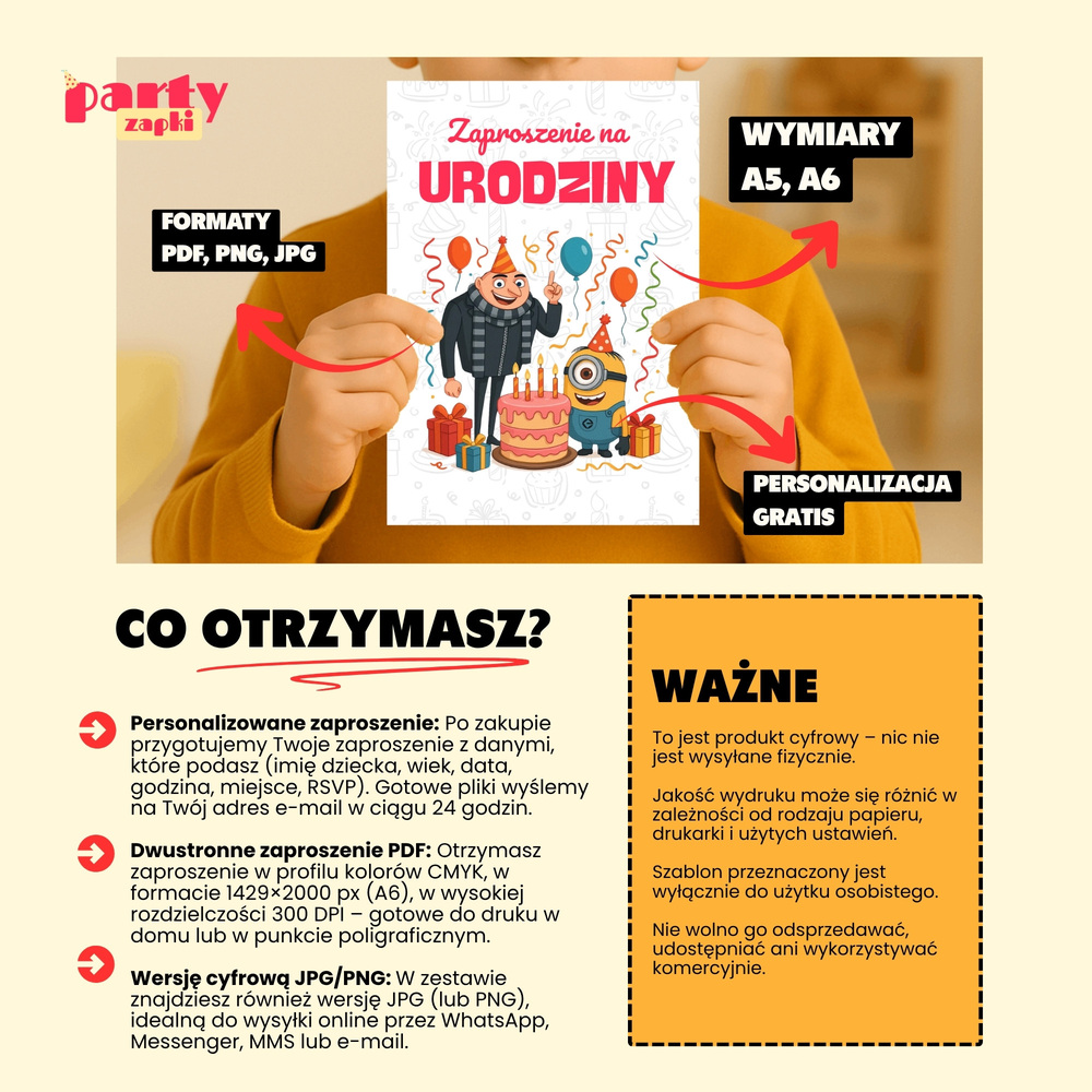 minionki zaproszenie partyzapki 05 4