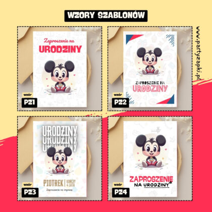 myszka miki zaproszenie partyzapki 01 2