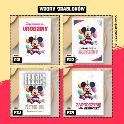 myszka miki zaproszenie partyzapki 02 2