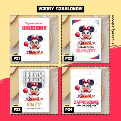 myszka minnie zaproszenie partyzapki 02 2