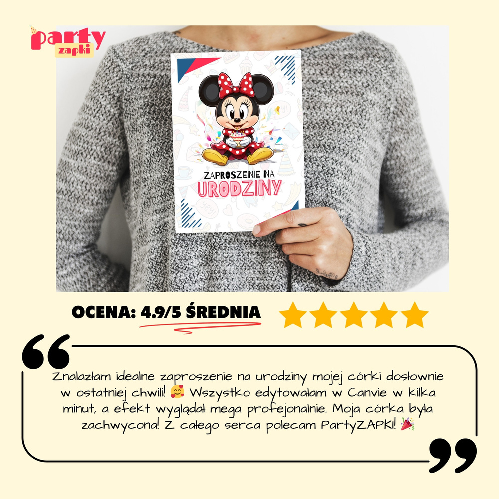 myszka minnie zaproszenie partyzapki 03 5
