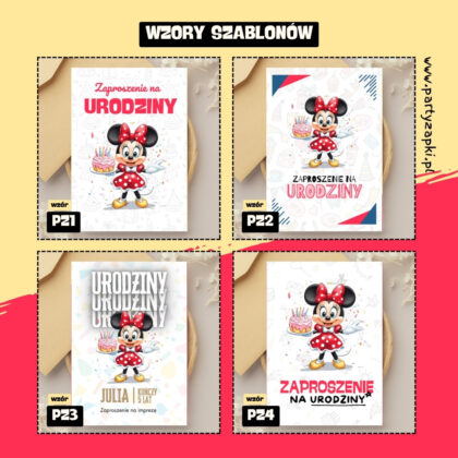 myszka minnie zaproszenie partyzapki 04 2