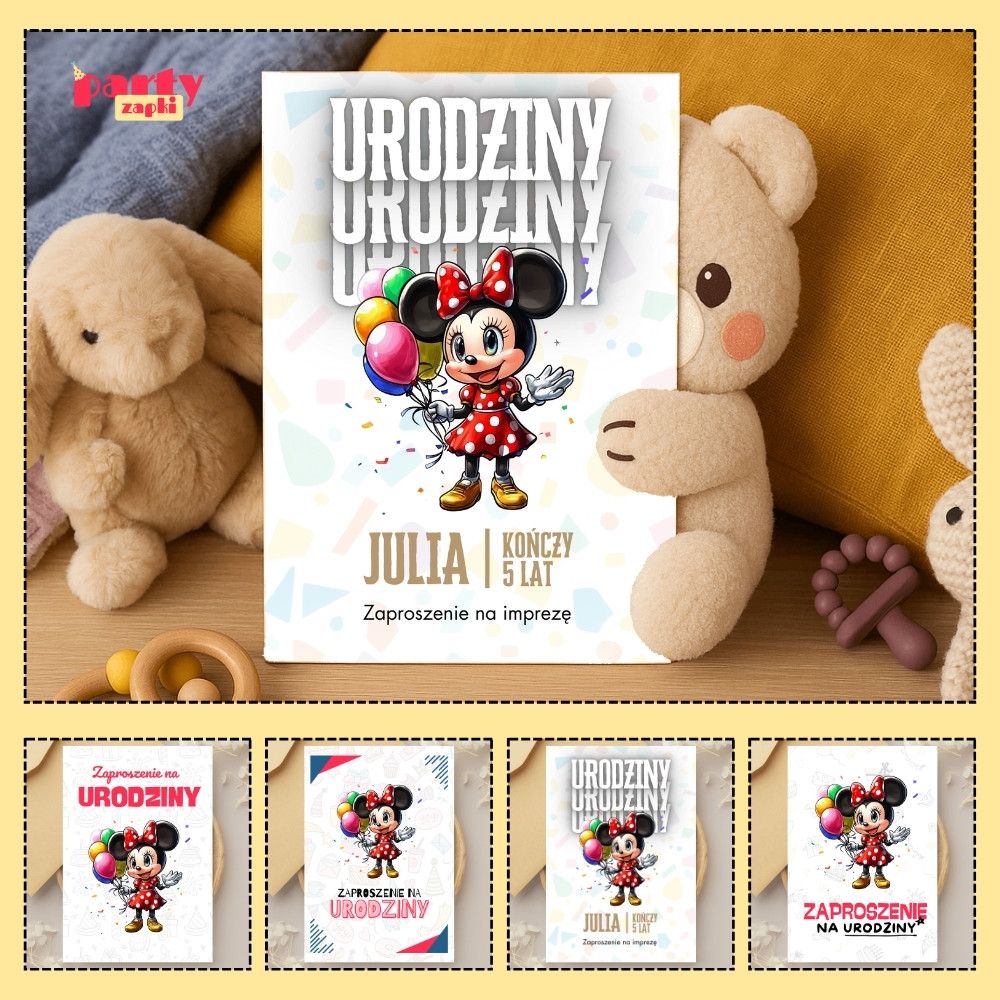 myszka minnie zaproszenie partyzapki 05 1