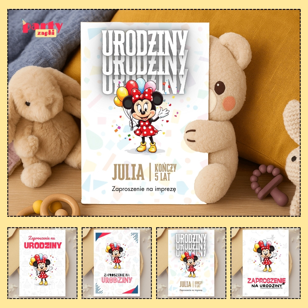 myszka minnie zaproszenie partyzapki 06 1