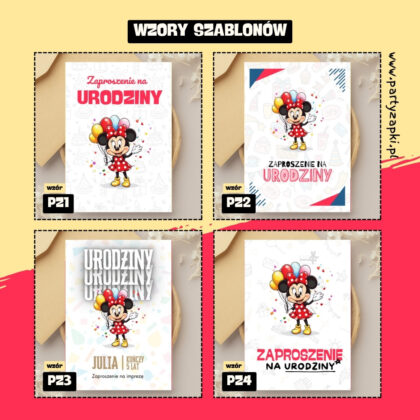 myszka minnie zaproszenie partyzapki 06 2