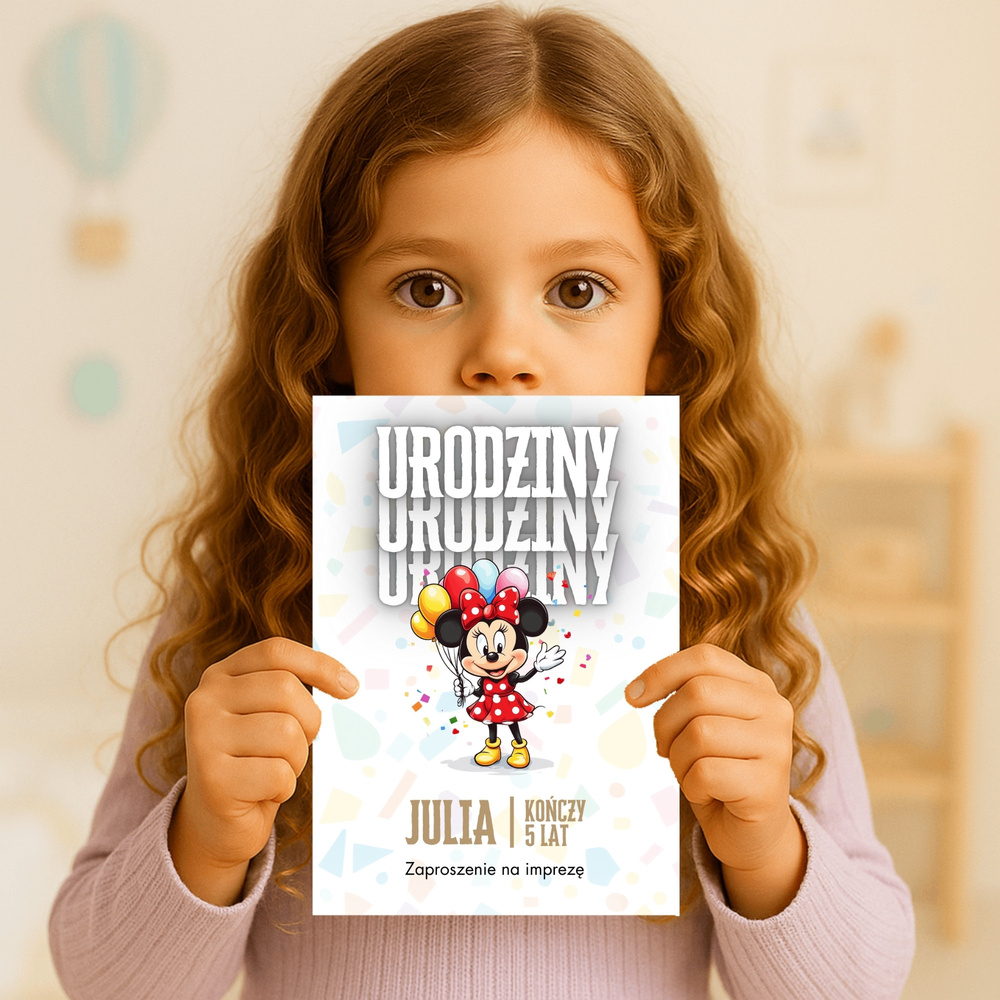 myszka minnie zaproszenie partyzapki 06 3