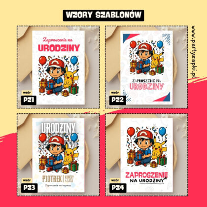 pikachu pokemon zaproszenie partyzapki 07 2