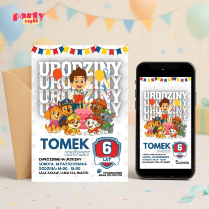 psi patrol 01 zaproszenie na urodziny partyzapki
