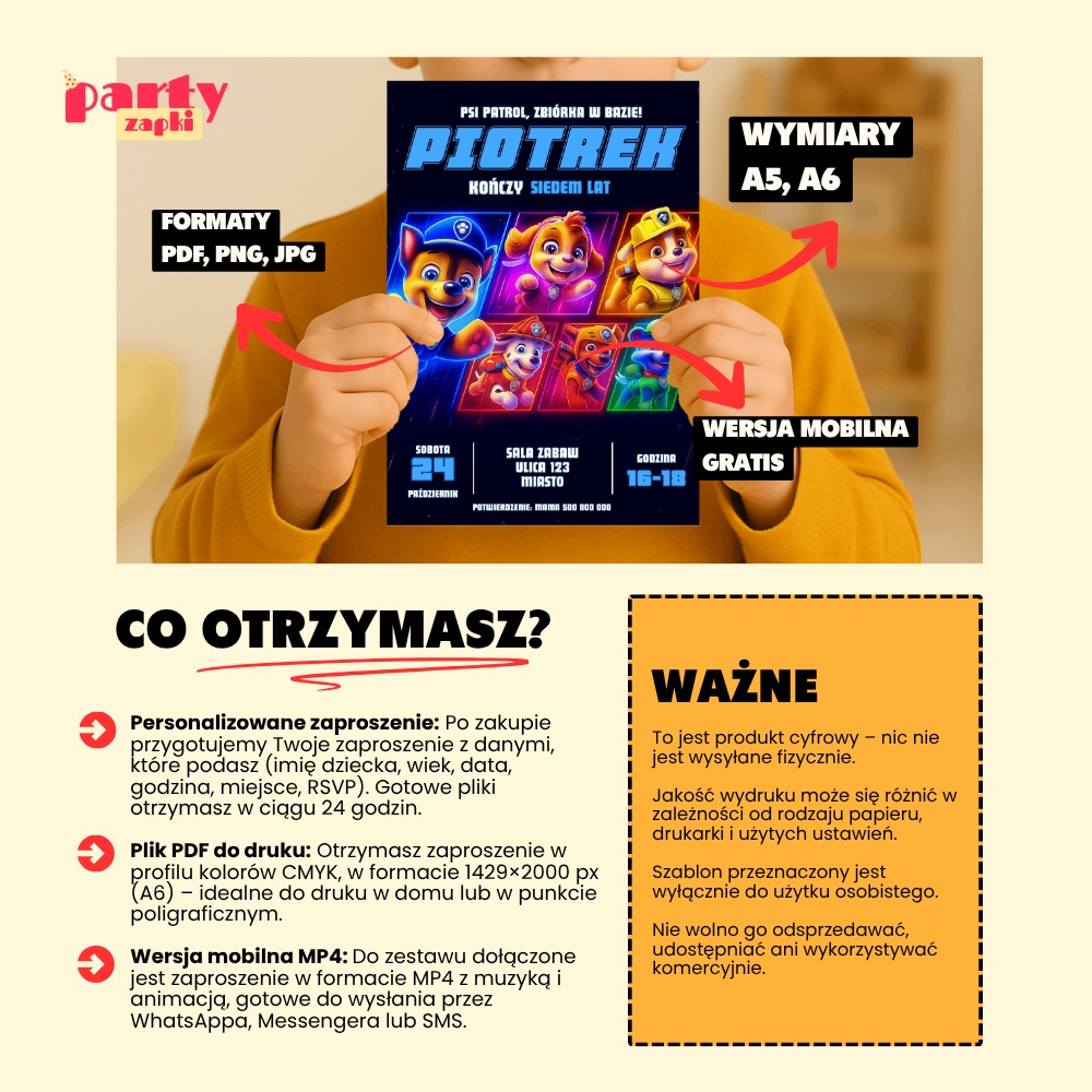 psi patrol 03 zaproszenie na urodziny partyzapki 5