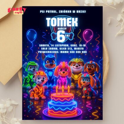 psi patrol 04 zaproszenie na urodziny partyzapki 2