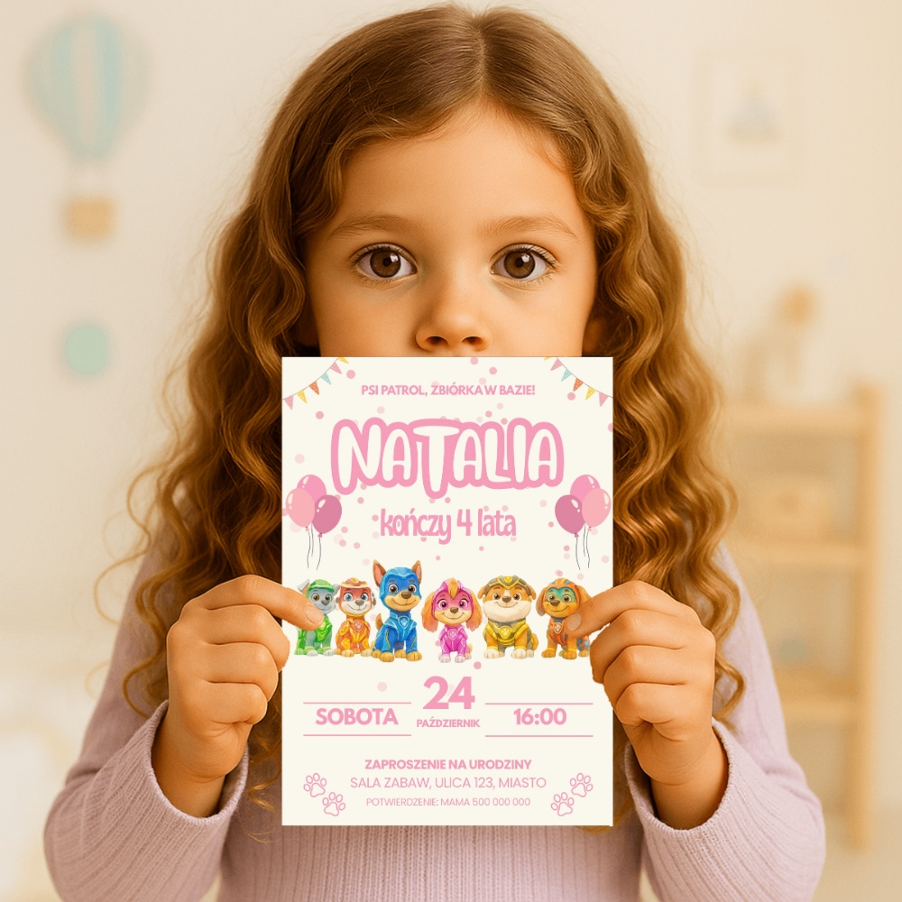 psi patrol 05 zaproszenie na urodziny partyzapki 3
