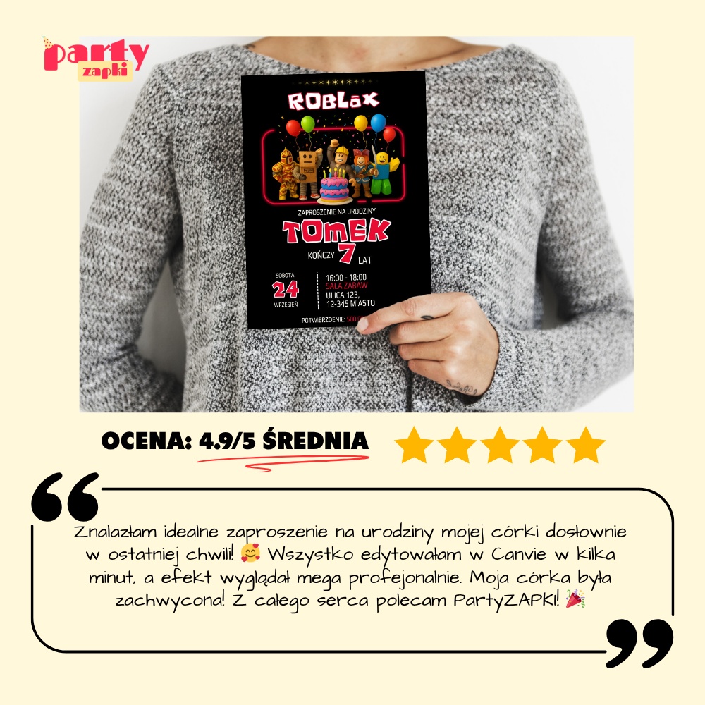 roblox 01 zaproszenie na urodziny partyzapki 7
