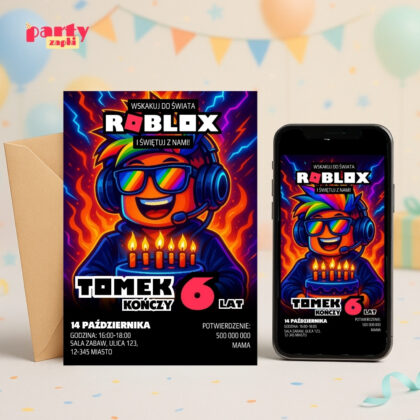 roblox 02 zaproszenie na urodziny partyzapki