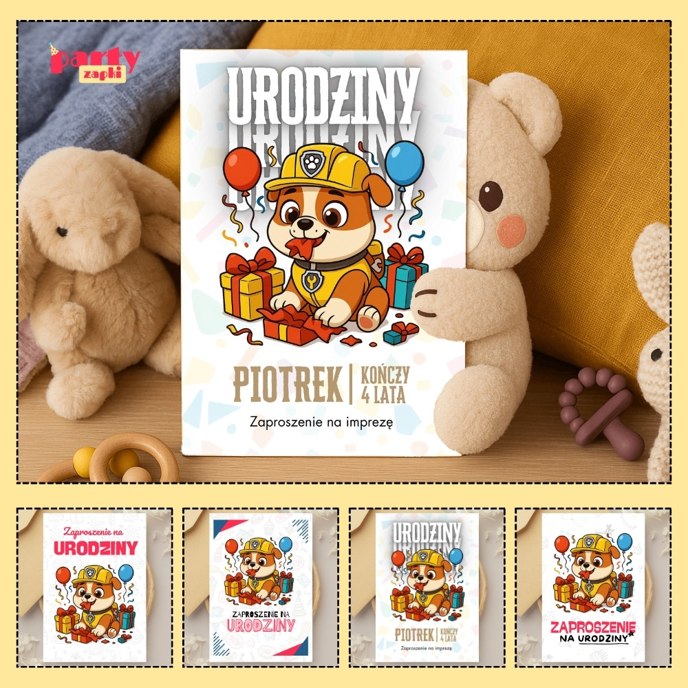 rubble psi patrol zaproszenie partyzapki 02 1