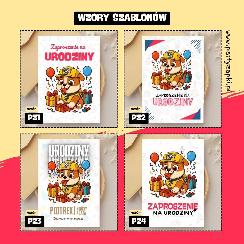 rubble psi patrol zaproszenie partyzapki 02 2