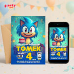 sonic 10 zaproszenie na urodziny partyzapki