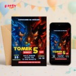 sonic 11 zaproszenie na urodziny partyzapki