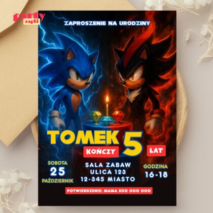sonic 11 zaproszenie na urodziny partyzapki 2