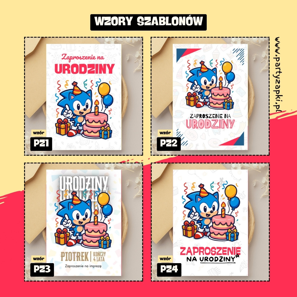 sonic the hedgehog zaproszenie partyzapki 01 2