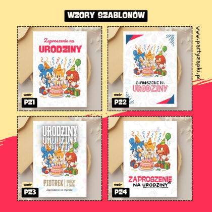 sonic the hedgehog zaproszenie partyzapki 03 2