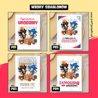 sonic the hedgehog zaproszenie partyzapki 05 2