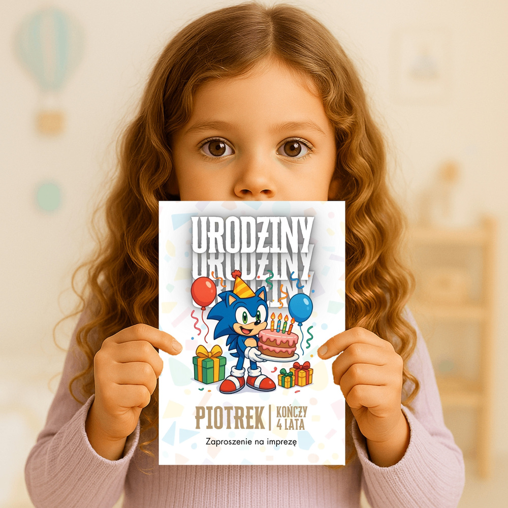 sonic the hedgehog zaproszenie partyzapki 06 3