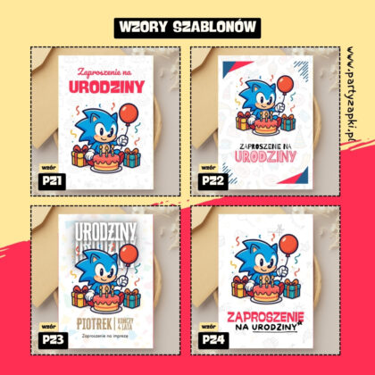 sonic the hedgehog zaproszenie partyzapki 07 2