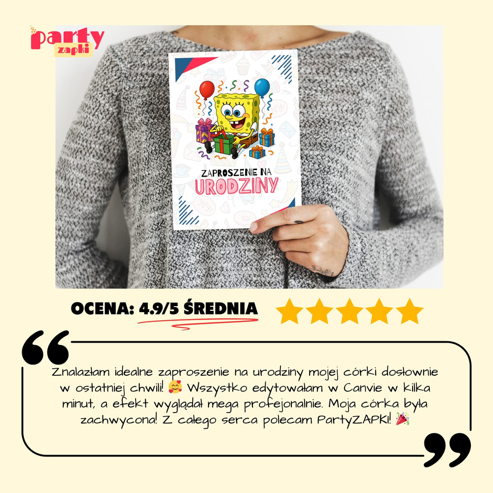 spongebob zaproszenie partyzapki 04 5