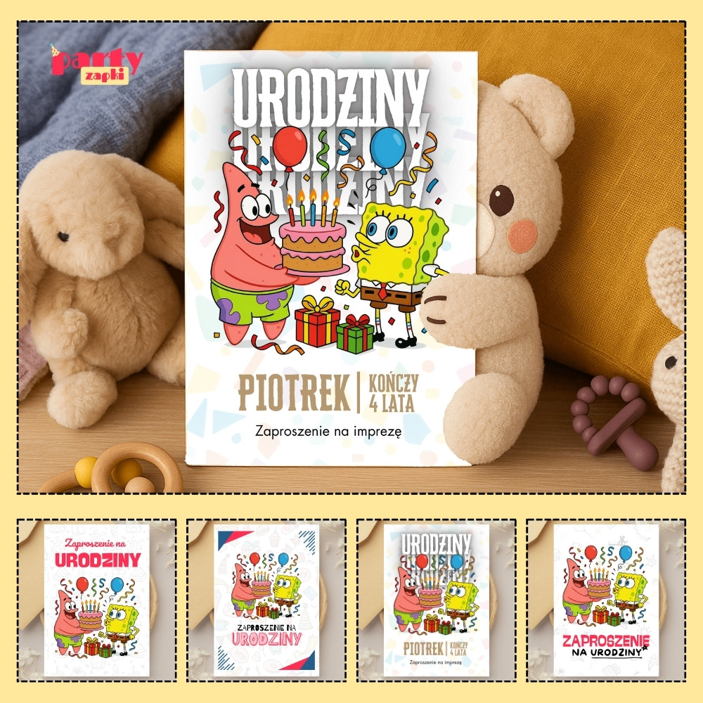 spongebob zaproszenie partyzapki 05 1