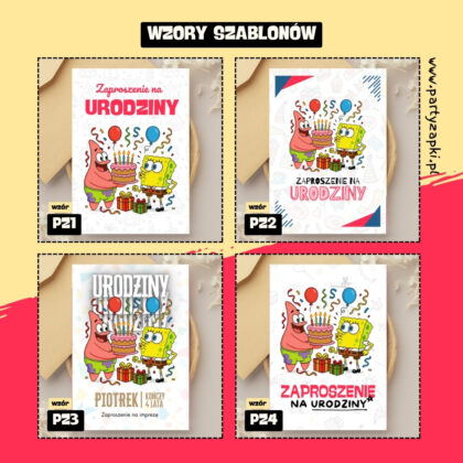 spongebob zaproszenie partyzapki 05 2
