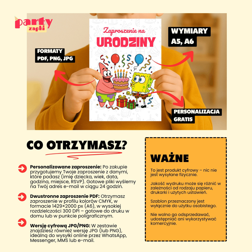 spongebob zaproszenie partyzapki 05 4