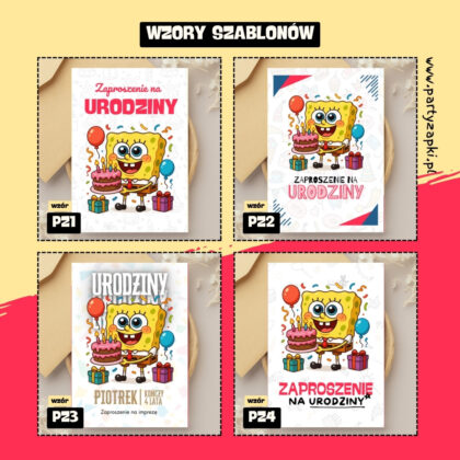 spongebob zaproszenie partyzapki 06 2