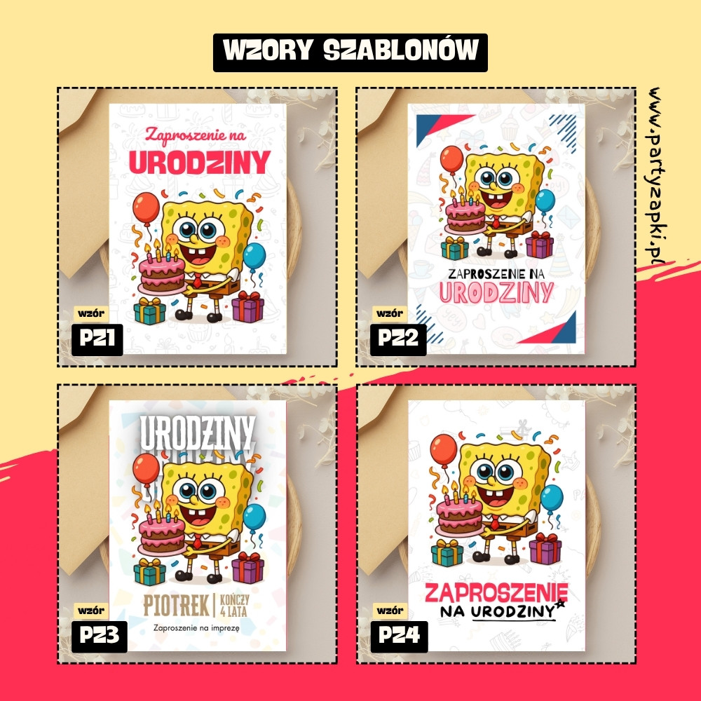spongebob zaproszenie partyzapki 06 2