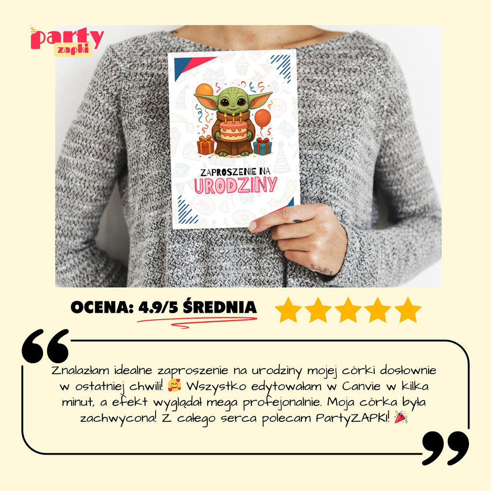 yoda gwiezdne wojny zaproszenie partyzapki 02 5