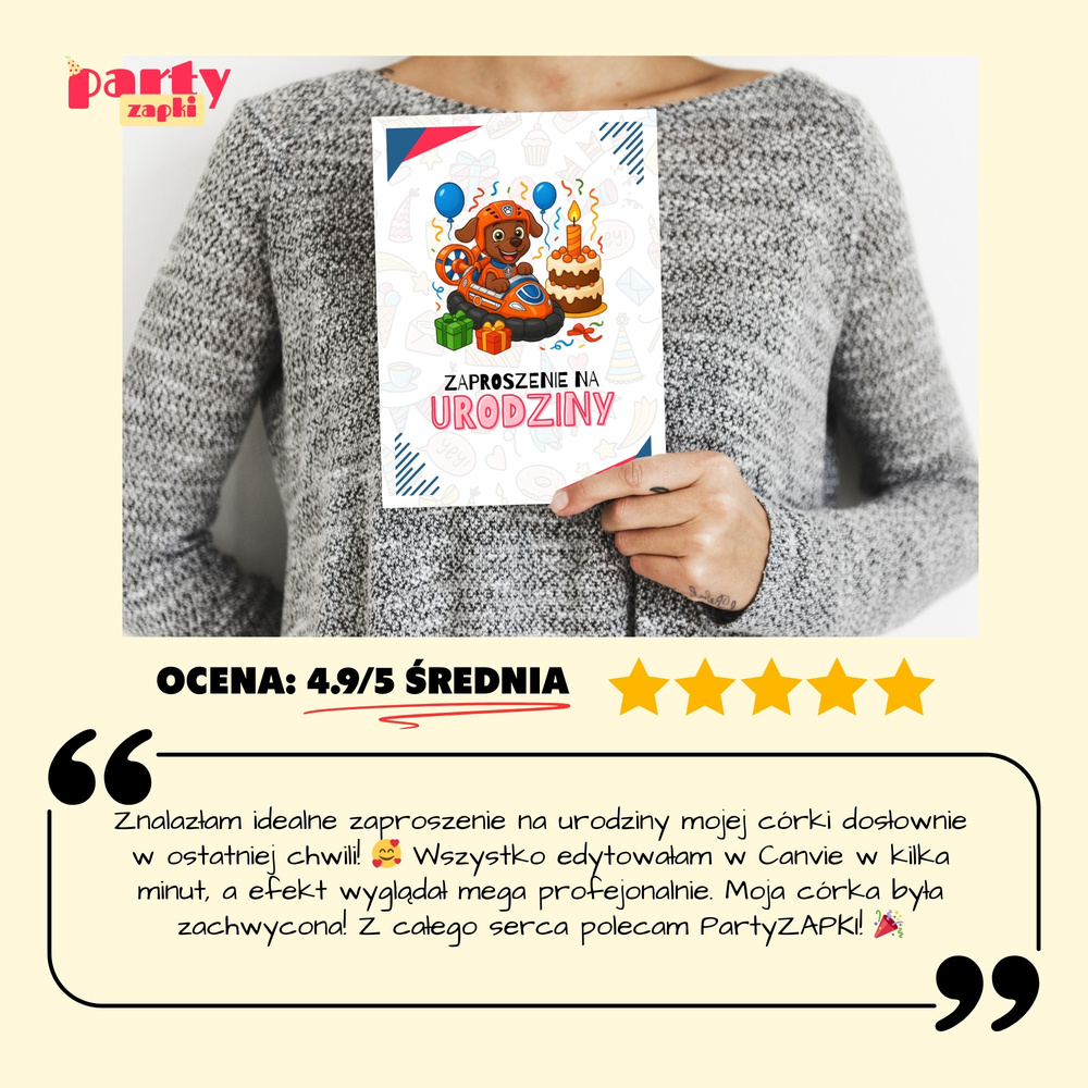 zuma psi patrol zaproszenie partyzapki 03 5