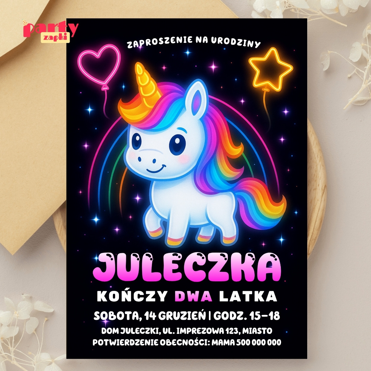 jednorozec zaproszenie partyzapki 01 2
