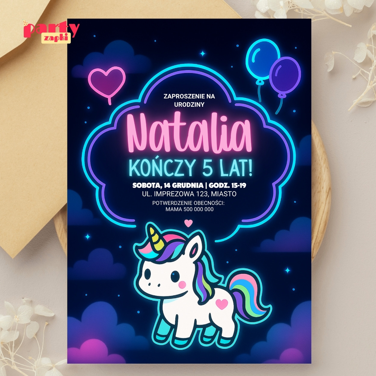 jednorozec zaproszenie partyzapki 02 2