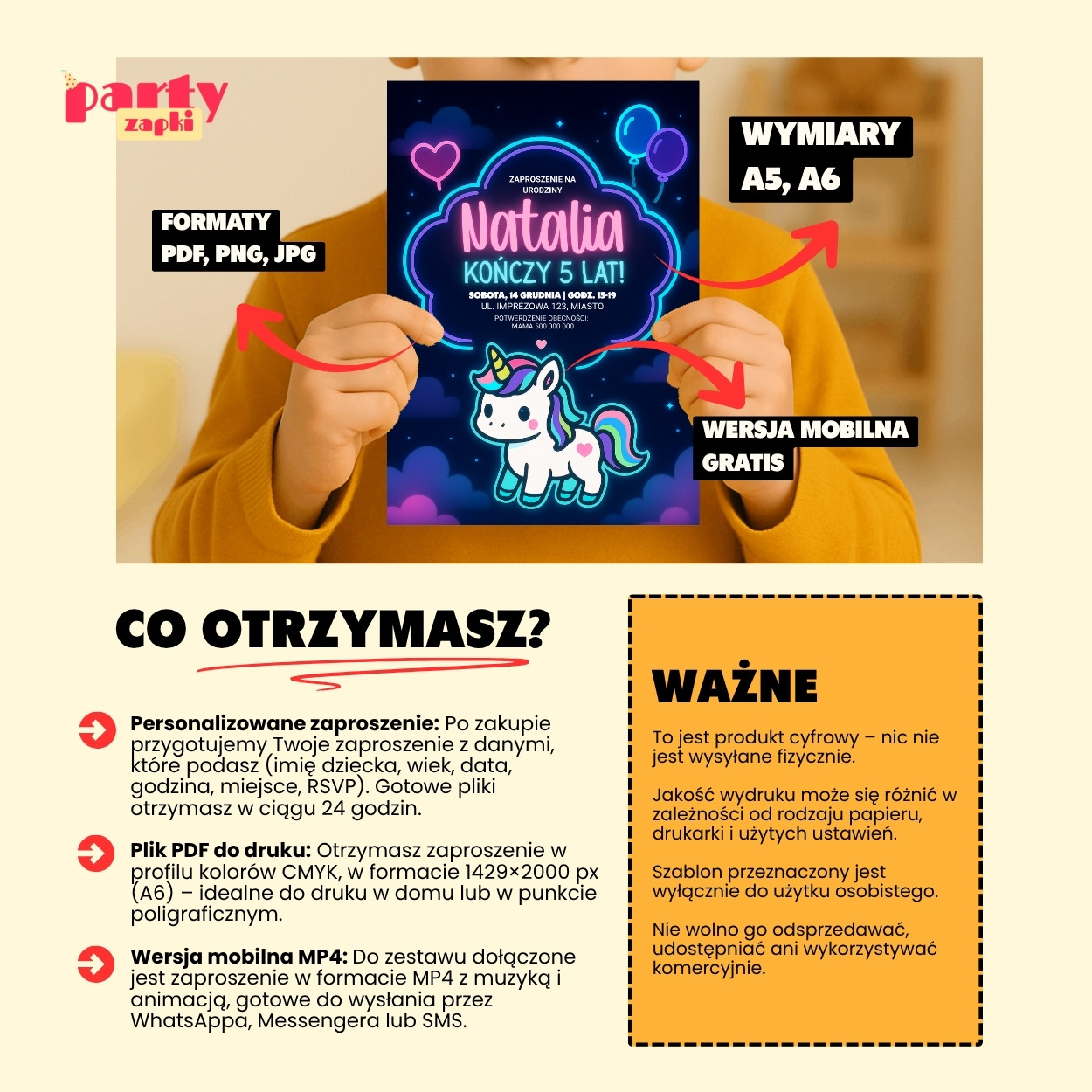 jednorozec zaproszenie partyzapki 02 5