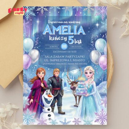 kraina lodu 01 zaproszenie na urodziny 1