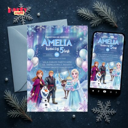 kraina lodu 01 zaproszenie na urodziny