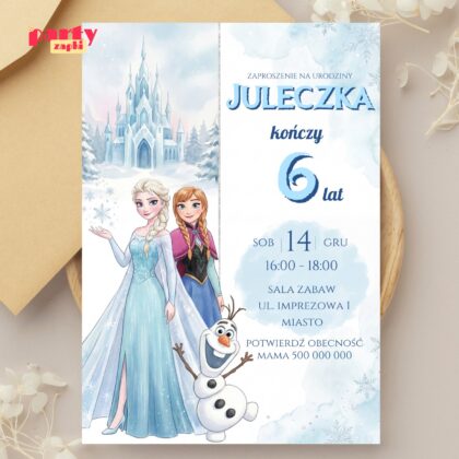 kraina lodu 02 zaproszenie na urodziny 1