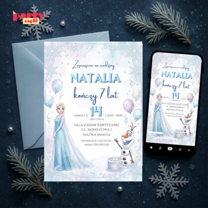 kraina lodu 03 zaproszenie na urodziny