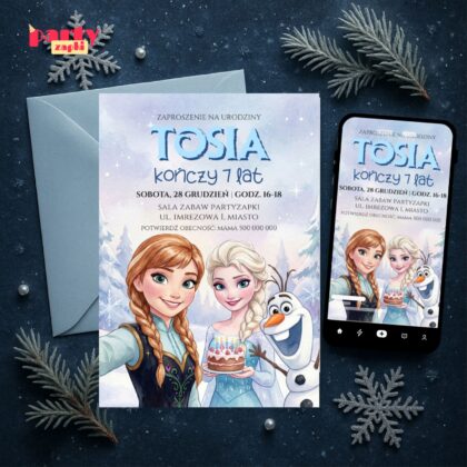 kraina lodu 04 zaproszenie na urodziny