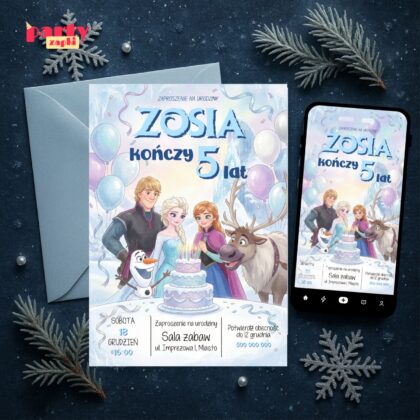 kraina lodu 06 zaproszenie na urodziny