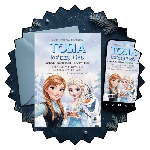 kraina lodu zaproszenia - kategoria