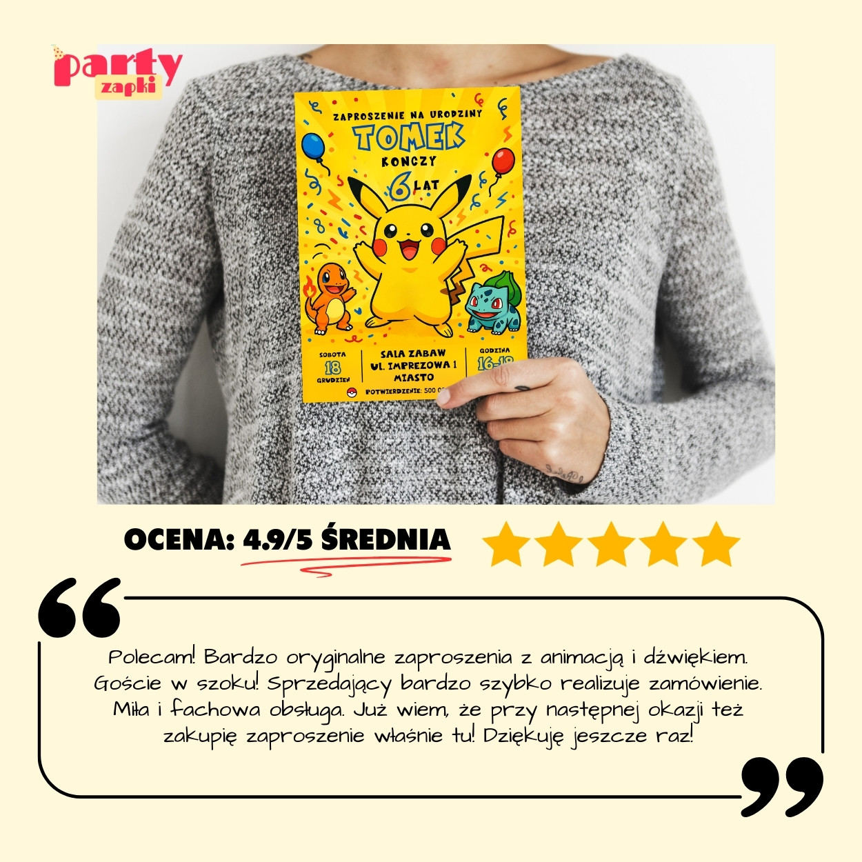 pokemon 08 zaproszenie na urodziny 5