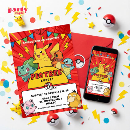 pokemon 11 zaproszenie na urodziny 6