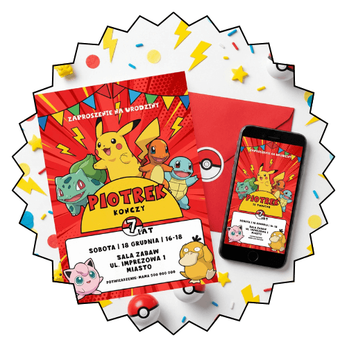 pokemaon zaproszenia - kategoria