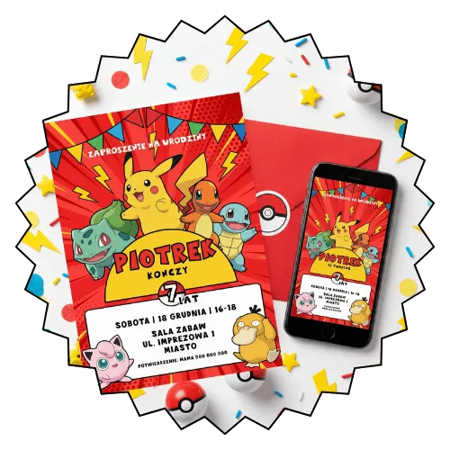pokemaon zaproszenia - kategoria